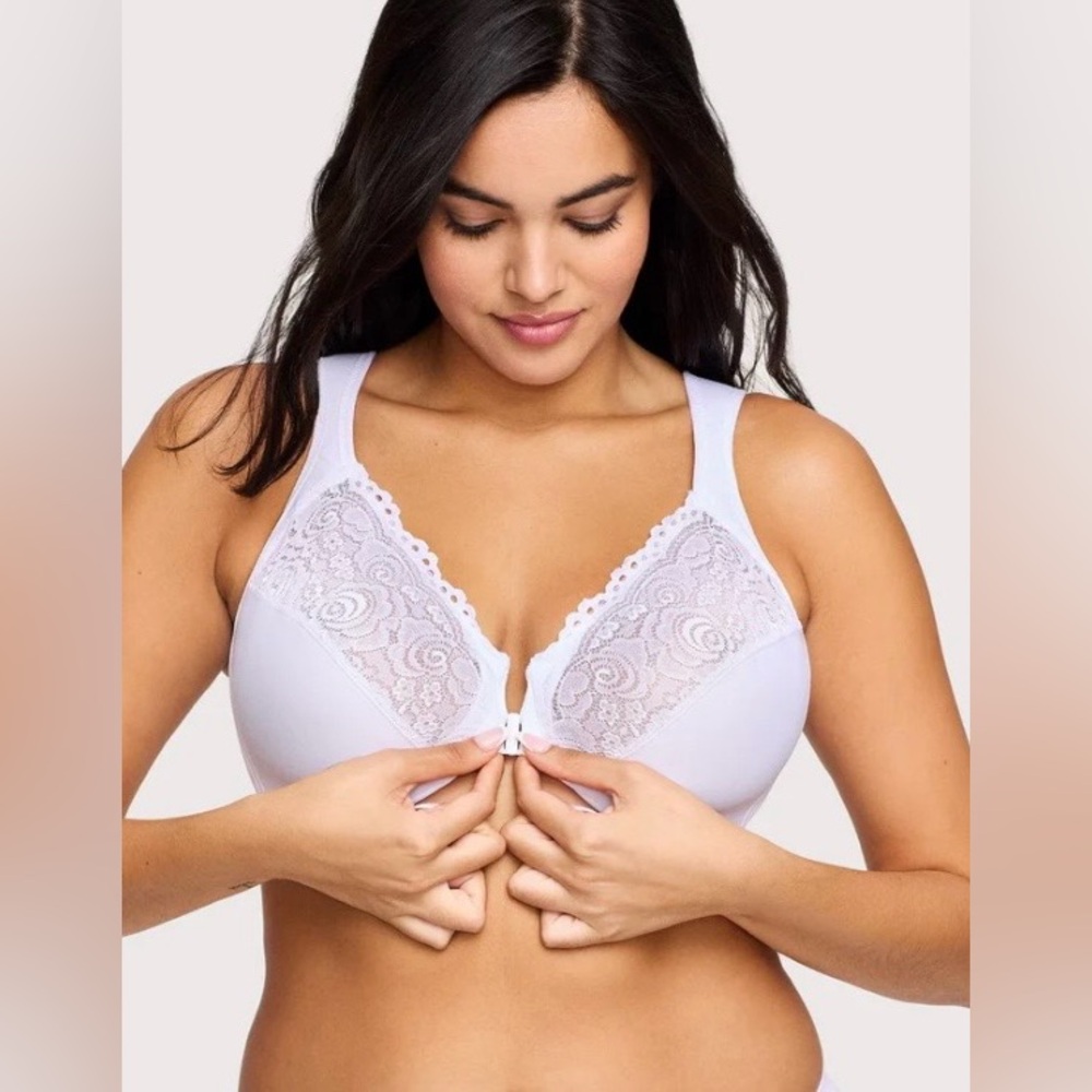 NWOT Glamorise WHT Front Close Underwire, 36C, *P1102